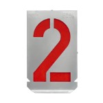 Stencil set with numbers 0-9 with 80 mm character height (10 parts)